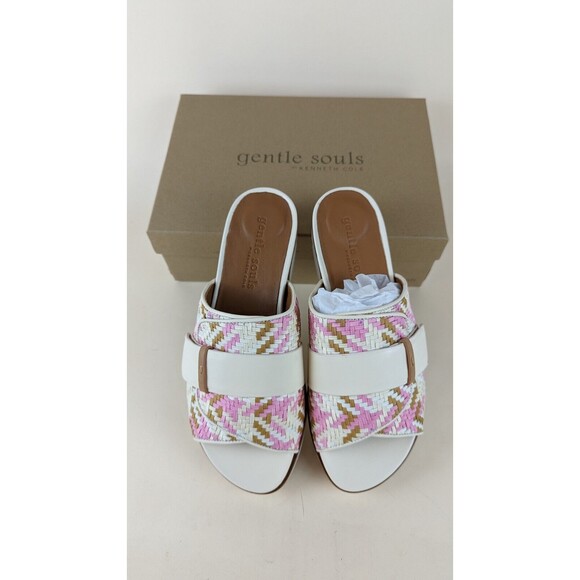 Gentle Souls Lavern Strap Slides Platform Sandals Womens 9 M Pink Shoes $189 NWB - Picture 2 of 10